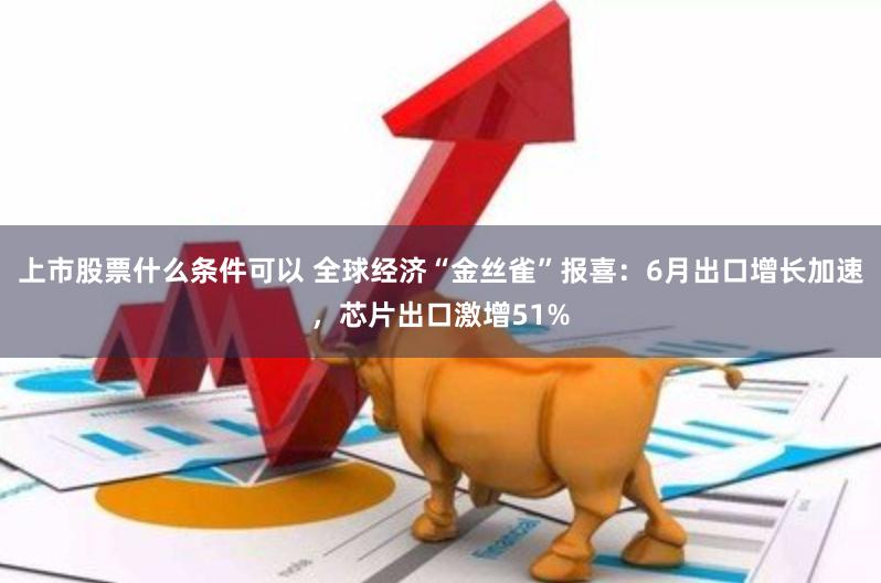 上市股票什么条件可以 全球经济“金丝雀”报喜：6月出口增长加速，芯片出口激增51%